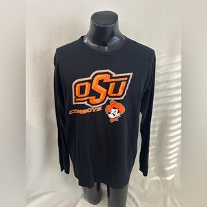 Oklahoma State Cowboys T-Shirt Adult XXL Pistol Pete/Majestic Long Sleeve Cotton